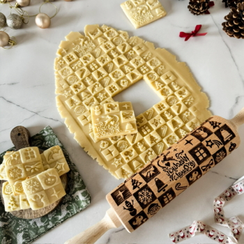 Wałek do ciasta Świąteczna Szachownica